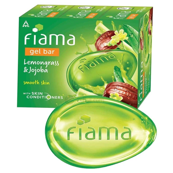 International Indian product Fiama gel bar Lemongrass and Jojoba Soap used for male/ female - 125 gm